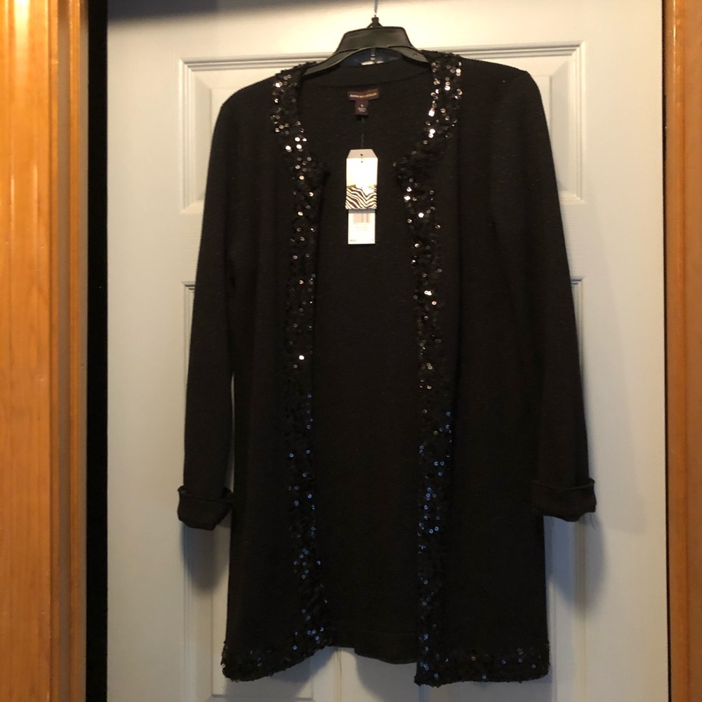 Dana Buchman sequin sweater/coat